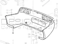 Hintere Stoßstange. Porsche 968 - 94450502300, 94450502300G2X