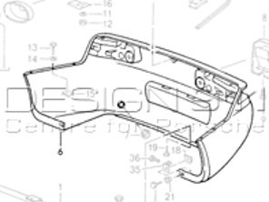 Hintere Stoßstange. Porsche 968 - 94450502300, 94450502300G2X