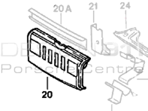 Pannello frontale del naso. Porsche 911 1978-89 - 91150109907GRV