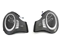 PHARES LHD (halogène H7) avec anneau DTR + indicateur LED + projecteur LED intégré antibrouillard noir brillant (PAIRE) - 996631065, 996631066