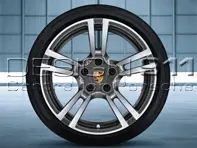 19' Turbo II lichtmetalen velgen & banden Origineel Porsche voor 997.2 C2 / C2S - 99704460283, 99704460284, 99704460383, 99704460384