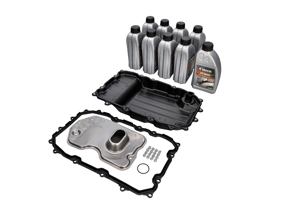 Ölwanne, Filter und Ölsatz für Tiptronic-/Automatikgetriebe. Porsche 955/957 - 95532102501, 95532102500, 95530740301, 95539701600