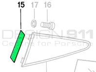 Bande d'étanchéité de fenêtre arrière 1/4. Porsche 911 65-77 Coupé - 90154349320