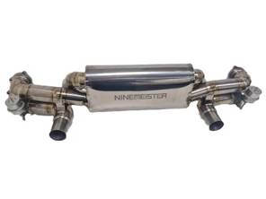 Sportuitlaat met klep, einddemper, titanium. Porsche 718 GT4 / Spyder / GTS 4.0ltr - 982251053D, 982251053G, 982251053F, 982251053H, 982251053K - 9M718TISILENCER4.0