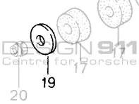 Rondelle de support de boîte de vitesses. Porsche 964 / 993 (N° 99902518103) - 99902518102, 99902518103