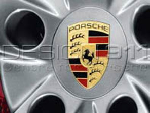 Radkappen mit farbigem Wappen für Porsche (4er Set) - 99104460010, 00004460701
