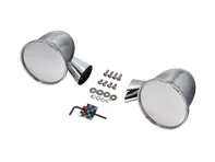 Set di specchietti proiettile in alluminio, cromati. Porsche 911 1965-1973 - 91173102010, 91173111600, 90173111101 - BulletDriveSilver_1973early, BulletPairSilver_1973early
