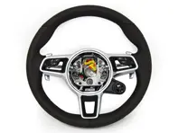 Volant sport multifonction, cuir. Porsche 991.2 / 718 Boxster / 718C Cayman - 9P1419091EJ, 9P1419091MC6H6, 9P1419091MC