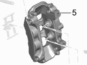 Brake caliper, REAR. Porsche 991.1  (I450) - 99135242530, 99135242531, 99135242630, 99135242631