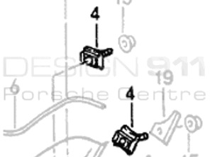 Clip per pinna di squalo sul davanzale laterale. Porsche 965/968 - 99959199000