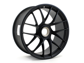 Llanta de aleación delantera 911 Turbo Sport III de 20 pulgadas, en Negro Mate. Porsche 991.2 - 99136272100JE1, 99136272100, 99136277101, 99136277101JE1