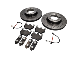 ANTERIORE Pacchetto pastiglie freno e disco freno Porsche 987 Boxster / 987C Cayman GEN 2 - 99635140501, 99635140601, 99735193906