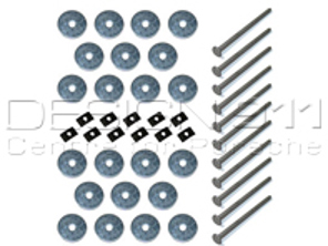 Hardwareset voor achterpaneel. Porsche 356 50-65 - 64453100301 - JG.003.01