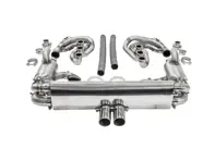 Système d'échappement sport CARGRAPHIC GT rétrogradé avec collecteur ID45 GT, chauffage, look GT3. Porsche 964 Carrera 2/4/RS - 96411104504, 96411104605, 96411104502, 96421103905, 96421103932, 96421104004