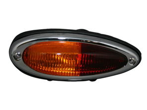 Knipperlicht achter rood/oranje met rubberen afdichting. Porsche 356 A/B/C - 64463140410, 64463140310, 1695300270, 1695300280, 9810001, 64463140300, 6446314040400 - 1695300270, 1695300280