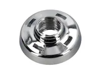 Garniture de rosace de cadre en plastique chromé pour interrupteur de tableau de bord. Porsche 911 69-73 - 91161321300 - 10312316119