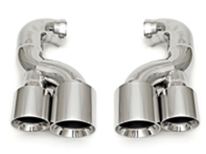 Terminali di scarico Deluxe Quad Style in cromo lucido. Porsche Cayenne 957 V8 S/GTS - 95511125160, 95511125260, 95511125140, 95511125171, 95511125240, 95511125271