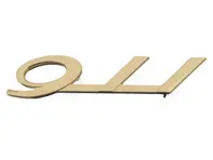 Insignia con el logotipo "911", dorado. Porsche 91 65-66 - 90155930521