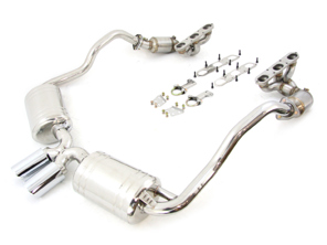 Impianto di scarico completo per Porsche 987 / 987C in Acciaio Inox - 3606008703, 3606109871, 3606109872, 99611110755, 99907507400