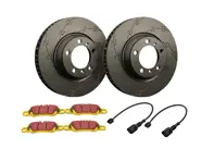 Sportbremsscheiben- und Bremsbelagsatz für die Vorderachse. Passend für Porsche 981 Boxster 2,7 l und 981 Cayman 2,7 l. - 98135140101, 98135140201