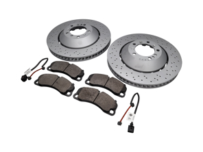Pastiglie freno anteriori e pacchetto disco freno. Porsche Cayman 981 GT4 Zimmermann - 98135140581, 98135140681, 99135194704