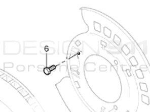 Piastra copridisco freno Bullone. Porsche Cayenne MKI / MKII