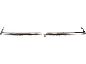 Zierleisten-Set für vordere Stoßstangenabdeckung, Chrom. Mercedes SL R107 / SLC C107 *Dansk - 1078850601, 1078850602 - A1078850601, A1078850602