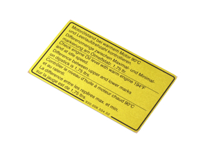 Adesivo Livello olio motore. Porsche 911 - 93000650402