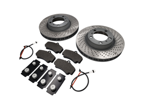 FRONT Brake Pads and Brake Disc Package for Porsche 996C4S / 996 Turbo - 99635140904, 99635141004, 99635194913, 99635108901, 99661236501