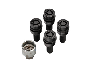 Kit bulloni antifurto per ruote NERI STD - Originale Porsche - WHT010065A