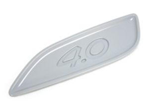 Rear spoiler end cap with inscription 4.0. Porsche 991 GT3 - 99151256584G2X, 99151256684G2X