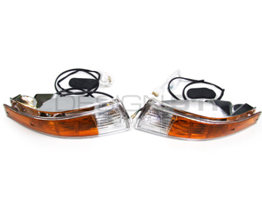 Kit indicatori di direzione e lente anteriore con lente cerchio CROMATA Porsche 911 - 91163194301, 91163194401, PCG63193520, PCG63193620, 91163197000, 91163197001