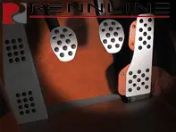 Set pedali Rennline in alluminio da 3 pezzi, impugnatura in gomma. Porsche 944/924/968/996/997/Boxster/Cayman/991/Panamera/ 718 / 992 - P71, P71