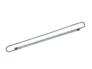 Bremsleitung, 1780 mm. Porsche 911 / 912 - 90135561100, 90135561103, 90135561104, 00116553109