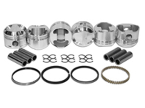 Jeu de pistons, forgés JE. Porsche 911S 2.2/2.4 - 008 911 84P JE, 008 911 86EP JE, 008 911 86SP JE, 00891184PJE, 00891186EPJE, 00891186SPJE