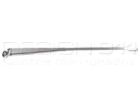 Ruitenwisserarm voor, LINKS, CHROOM. Porsche 911 1968-73 LHD auto's - 91162831300, 1698300670, 1698300680, 91162831400, 91462831310, 91462831410