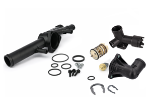 Kit thermostat de liquide de refroidissement moteur. Porsche 958 Cayenne 3.6L 2011-18 - 95810612602, 95510613200, 95810606000, 99760641000, 95810613100