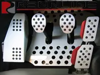 Rennline REV2 4 Piece Pedal Set Rubber Grip. Porsche 914 Manual - A12.2.P6052, A122P6052