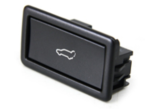 Switch for rear lid release, Black. Porsche 957 Cayenne - 95561325801A03, 95561325800A03