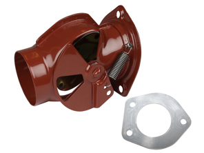 Volet de chauffage de l'échangeur de chaleur, rouge. Porsche 911 65-86 - 90121100823, 90121100723, 1623200970, 1623200980, 90.001OE, 90.002OE, 90121100722, 90121100822 - 1623200970, 1623200980