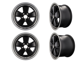 Llantas de aleación Fuchs de 17" JUEGO DE 4 en negro 7.0J y 9.0J para automóvil Porsche - 999362B17, 999362B177055, 999362B179055