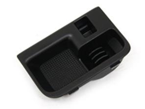 Insert de console centrale, noir satiné. Porsche 997 / Boxster / Cayman - 9975535750201C