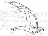 Garniture Passage De Roue Avant Arrière Porsche 964 Turbo - 96550420301, 96550420401, PAF00320700