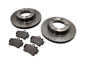 VORDERE Bremsbeläge und Bremsscheibenpaket Porsche 987 Boxster / 987C Cayman - 98735140101, 98735140201, 98735193903