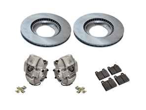 Vorderradbremse Aluminium S-Bremssattel, Scheibe und Bremsbelagsatz. Porsche 911 - 477405083A, 477405083D, 91135104120, 91135195009, 91135195007, 91135193500, 91135193600