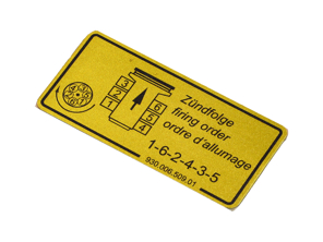 Adesivo Ordine di accensione. Porsche 911 3.2 Carrera - 93000650901 - 1601500606