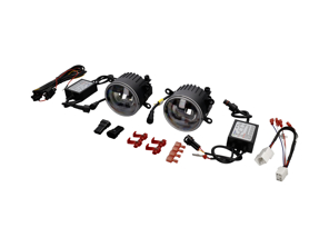 Fendinebbia anteriori LED neri con DRL (Daytime Running Lights). Porsche 958 Caienna / Macan - 95863116700, 95563116300