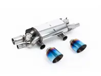 Milltek 运动型排气后消音器（PSE），搭配 GT-115 焦纹/蓝色钛合金尾管。适用于 2015-19 款保时捷 991.2 3.0LT / S / GTS - 9P1251053A, 9P1251053C, 9P1251053B, 9P1251053D - SSXPO201