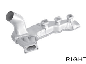 Échangeur de chaleur d'échappement, DROITE. Porsche 964 C2 / C4 - 96421103905, 96421104004, 96421103932