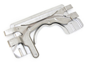 Staffa di supporto marmitta centrale con protezione termica. Porsche 997.2 - 99711302632, 99711302633